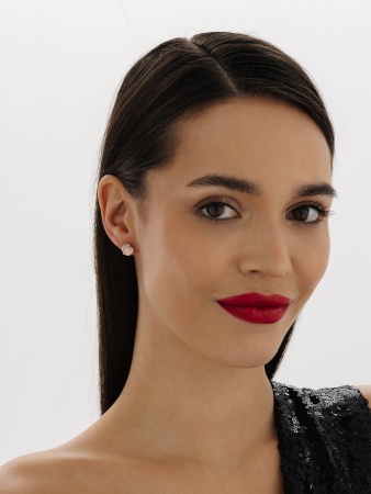 Купить оптом пусеты из серебра с кварцем 2340101222-30 от Krasnoe