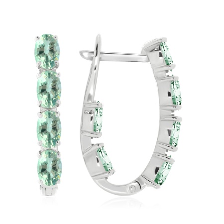 Купить оптом серьги из серебра с бериллами 2340191182 от Krasnoe