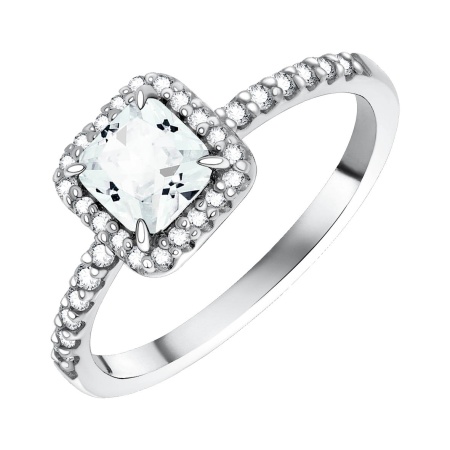 Купить оптом кольцо из серебра с топазом и фианитами 1340071875-1 от Krasnoe