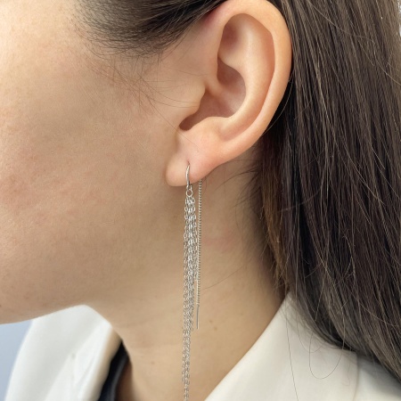 Купить оптом серьги из серебра без вставок 2340402822 от Krasnoe