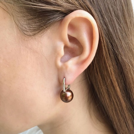 Купить оптом серьги из серебра с жемчугами 2340244318-42 от Krasnoe