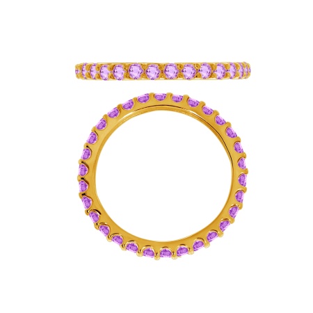 Купить оптом кольцо из серебра с аметистами 1318061315-195 от Krasnoe