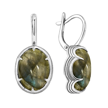 Купить оптом серьги из серебра с лабрадоритами 2310Л05175 от Krasnoe