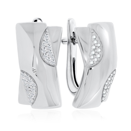 Купить оптом серьги из серебра с фианитами 2340201130л от Krasnoe