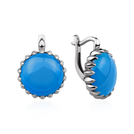 Купить оптом серьги из серебра с агатами 2340396486-70 от Krasnoe