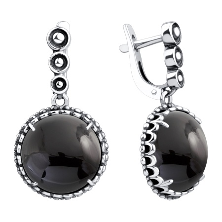 Купить оптом серьги из серебра с агатами 2310395793-20 от Krasnoe