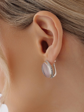 Купить оптом серьги из серебра с кварцем 2310100969-30 от Krasnoe