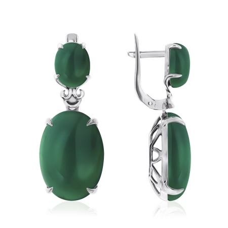 Купить оптом серьги из серебра с агатами 2340391112-60 от Krasnoe