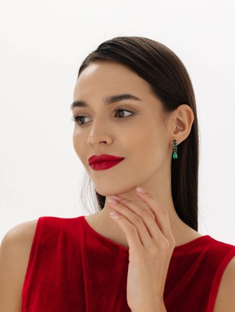 Купить оптом серьги из серебра с агатами 2340391314-60 от Krasnoe