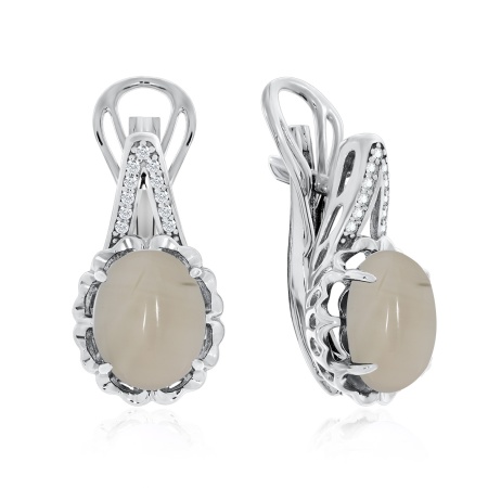 Купить оптом серьги из серебра с агатами 2340391213л-22 от Krasnoe