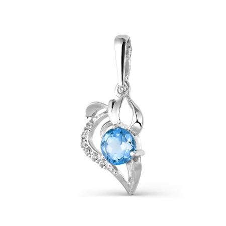 Купить оптом подвеска из серебра с топазом и фианитами 3757033768 от Krasnoe