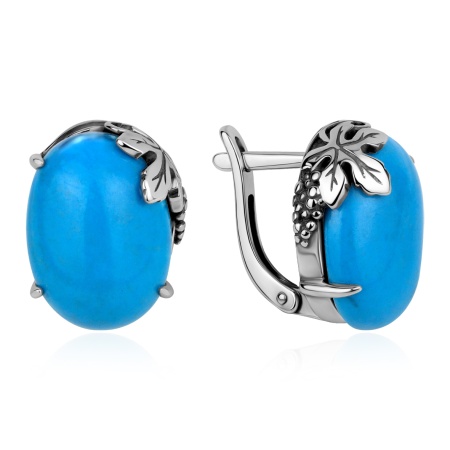 Купить оптом серьги из серебра с бирюзой 2310Б25900 от Krasnoe