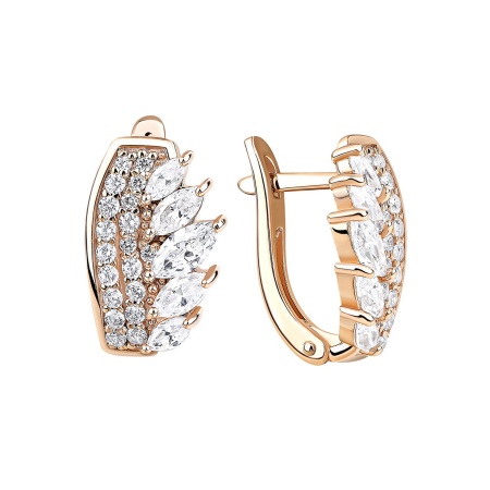 Купить оптом серьги из серебра с фианитами 2320201955л от Krasnoe