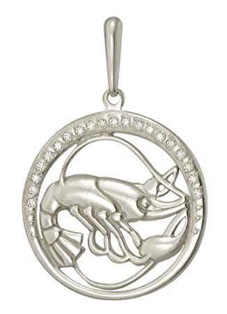 Купить оптом подвеска из серебра с фианитом 3200036008 от Krasnoe