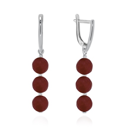 Купить оптом серьги из серебра с агатами 2340650314-31 от Krasnoe