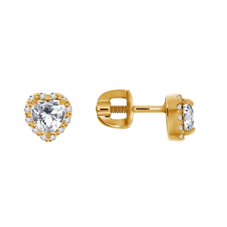 Купить оптом пусеты из серебра с фианитами 2320200121 от Krasnoe