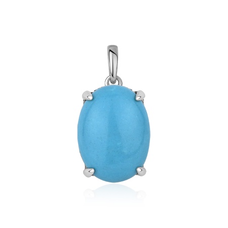 Купить оптом подвеска из серебра с бирюзой 3310Б25323 от Krasnoe