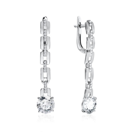 Купить оптом серьги из серебра с фианитами 2340201121л от Krasnoe