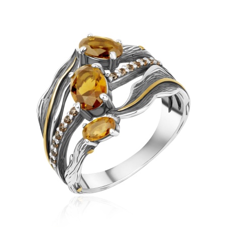 Купить оптом кольцо из серебра с ситаллами 1317С32120л-51 от Krasnoe