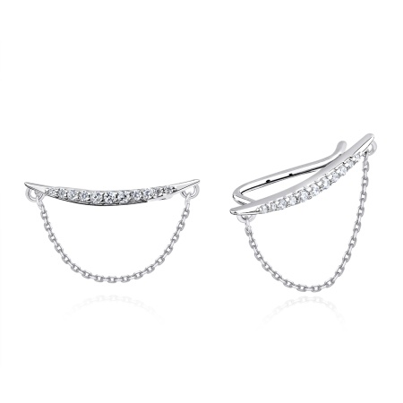 Купить оптом серьги из серебра с фианитами 2340204909л-9 от Krasnoe