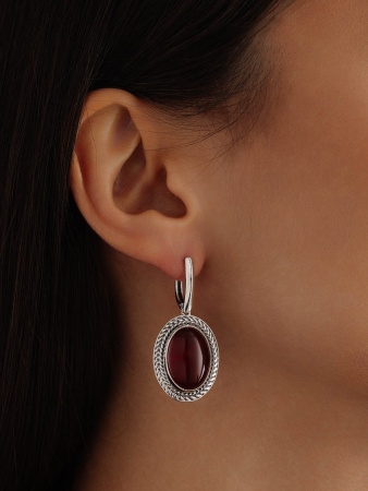 Купить оптом серьги из серебра с агатами 2310390966-40 от Krasnoe