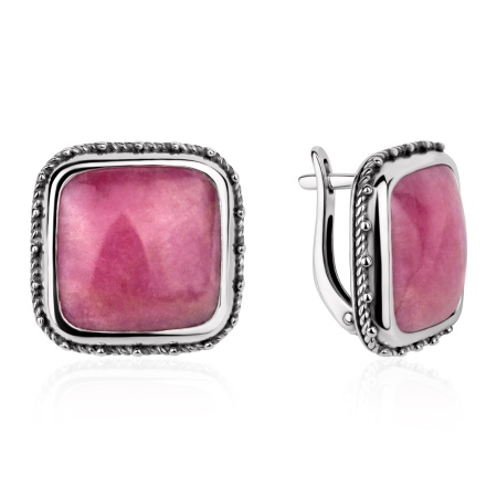 Купить оптом серьги из серебра с родонитами 2310456360 от Krasnoe