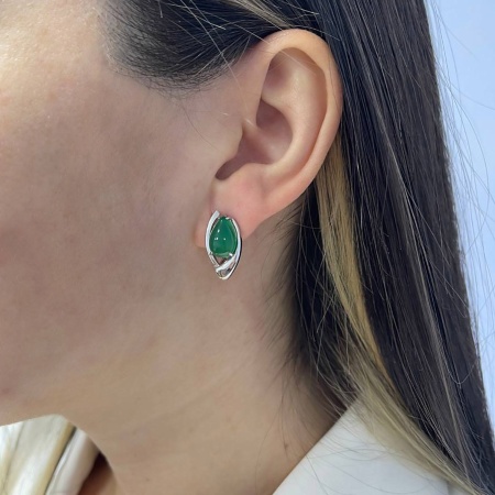 Купить оптом серьги из серебра с агатами 2340392362-60 от Krasnoe