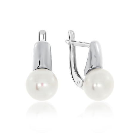 Купить оптом серьги из серебра с жемчугами 2340051392-2 от Krasnoe