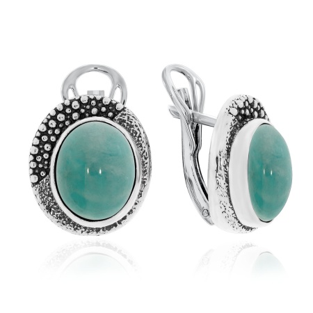 Купить оптом серьги из серебра с амазонитами 2310372399 от Krasnoe