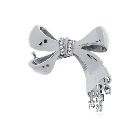 Купить оптом брошь из серебра с фианитами 3207024444л от Krasnoe