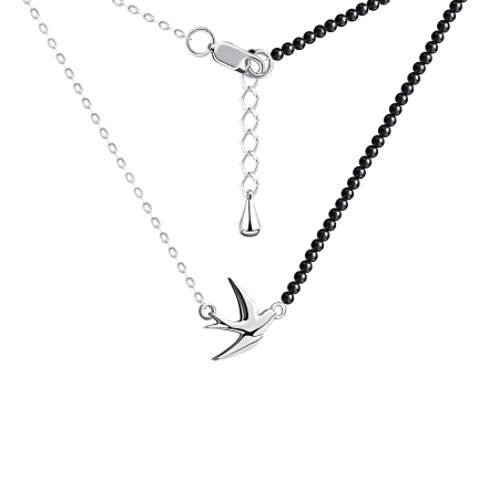 Купить оптом колье из серебра с агатами 8340394877-45-20 от Krasnoe