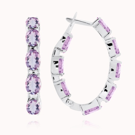Купить оптом серьги из серебра с аметистами 2340061183 от Krasnoe