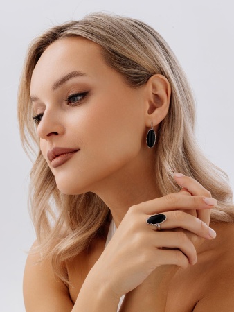 Купить оптом серьги из серебра с агатами 2340395775-20 от Krasnoe