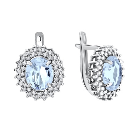 Купить оптом серьги из серебра с фианитами 2340200145л-70 от Krasnoe