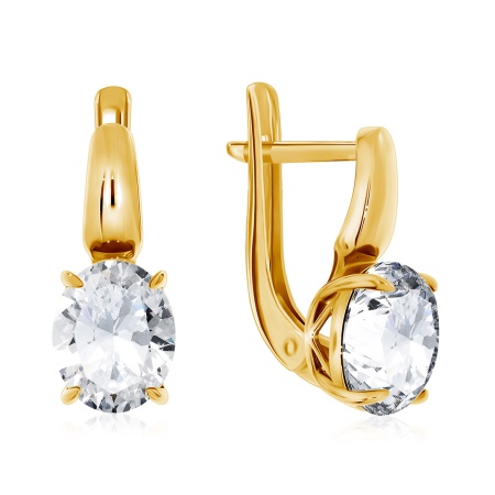 Купить оптом серьги из серебра с фианитами 2320200045 от Krasnoe