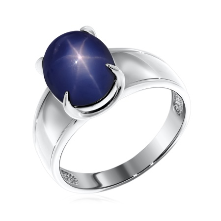 Купить оптом кольцо из серебра с сапфир звездчатыйом 1340940370-8 от Krasnoe