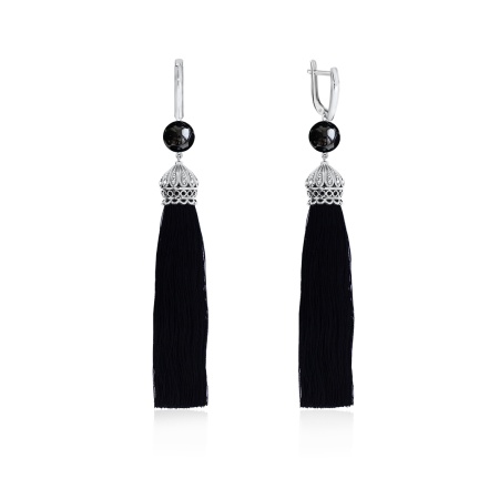 Купить оптом серьги из серебра с агатами и фианитами 2340390517л-17 от Krasnoe