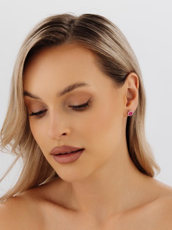 Купить оптом пусеты из серебра с топазами и фианитами 2340071972л-30 от Krasnoe