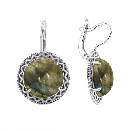 Купить оптом серьги из серебра с лабрадоритами 2340Л01999 от Krasnoe