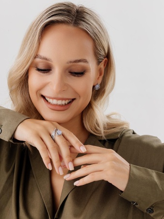 Купить оптом серьги из серебра с агатами 2310391601-84 от Krasnoe