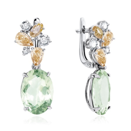 Купить оптом серьги из серебра с фианитами 2340200882-68 от Krasnoe