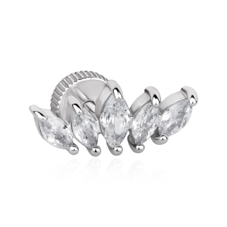 Купить оптом серьга из серебра с фианитами 2340204919 от Krasnoe