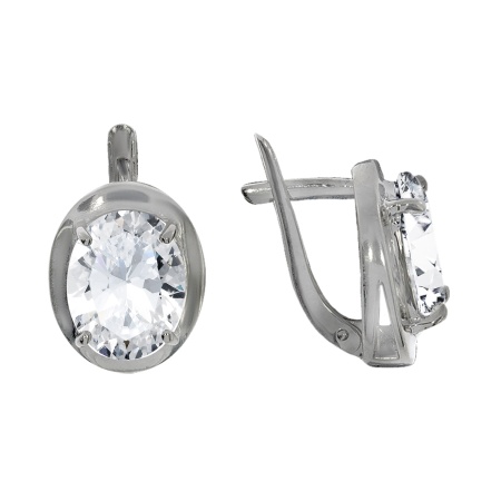 Купить оптом серьги из серебра с фианитами 2340200029 от Krasnoe