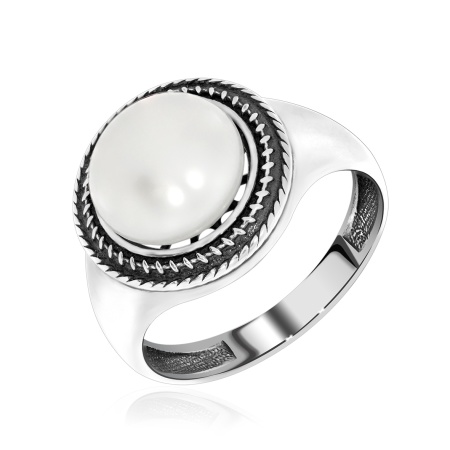 Купить оптом кольцо из серебра с жемчугом 1310051400 от Krasnoe