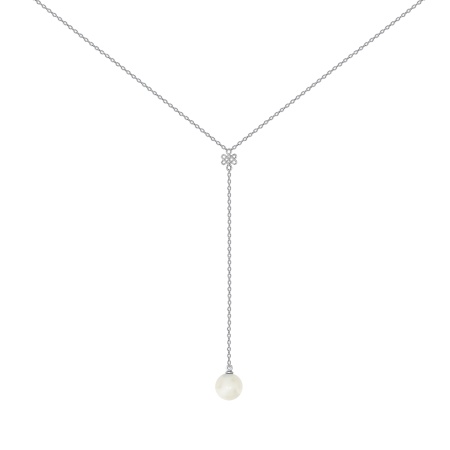 Купить оптом колье из серебра с жемчугом 8340243225-45 от Krasnoe