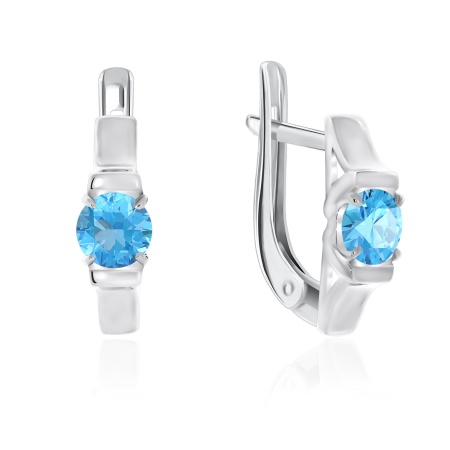 Купить оптом серьги из серебра с топазами 2340070264-73 от Krasnoe