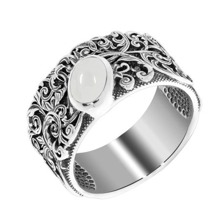 Купить оптом кольцо из серебра с агатом 1310391369-10 от Krasnoe
