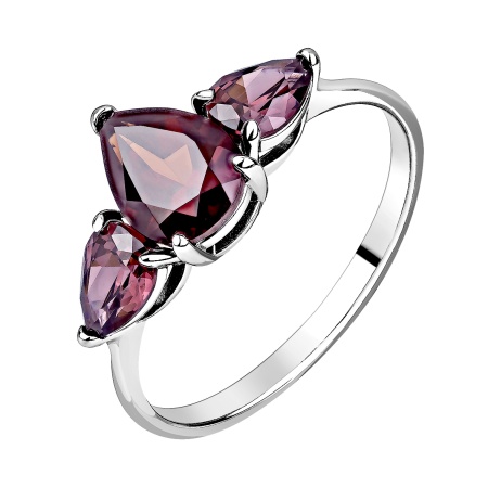 Купить оптом кольцо из серебра с гранатом и фианитами 1340824972-1-33 от Krasnoe