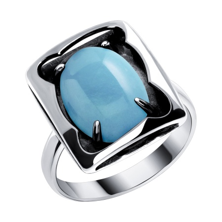 Купить оптом кольцо из серебра с бирюзой 1310315708 от Krasnoe