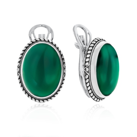 Купить оптом серьги из серебра с агатами 2310390969-60 от Krasnoe